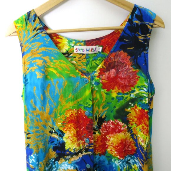 Jams World Button Front Dress 'Sea Life' Print Size S - Picture 2 of 10